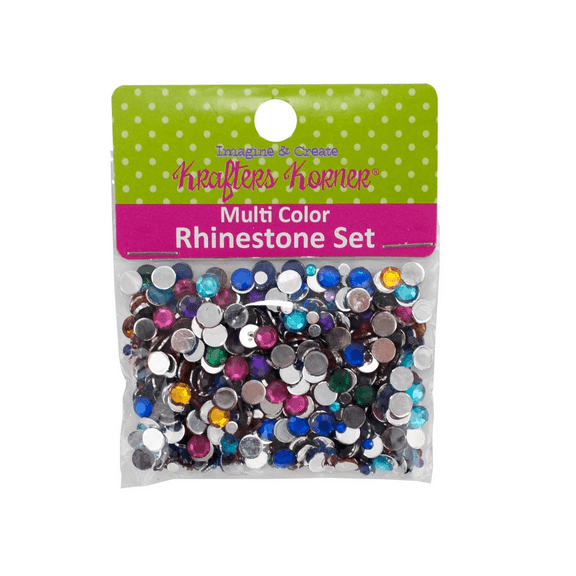 600 Pack Rhinestone Set, Plastic Faceted Jewels in 3 Sizes, Vibrant Colors, Flat Silver Backs, Perfect for Crafting, Jewelry Making, Sewing, Accessories, DIY Projects, Multicolor