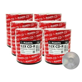 600 Pack Ridata CD-R 52X 700MB 80Min Logo Blank Media Recordable Disc