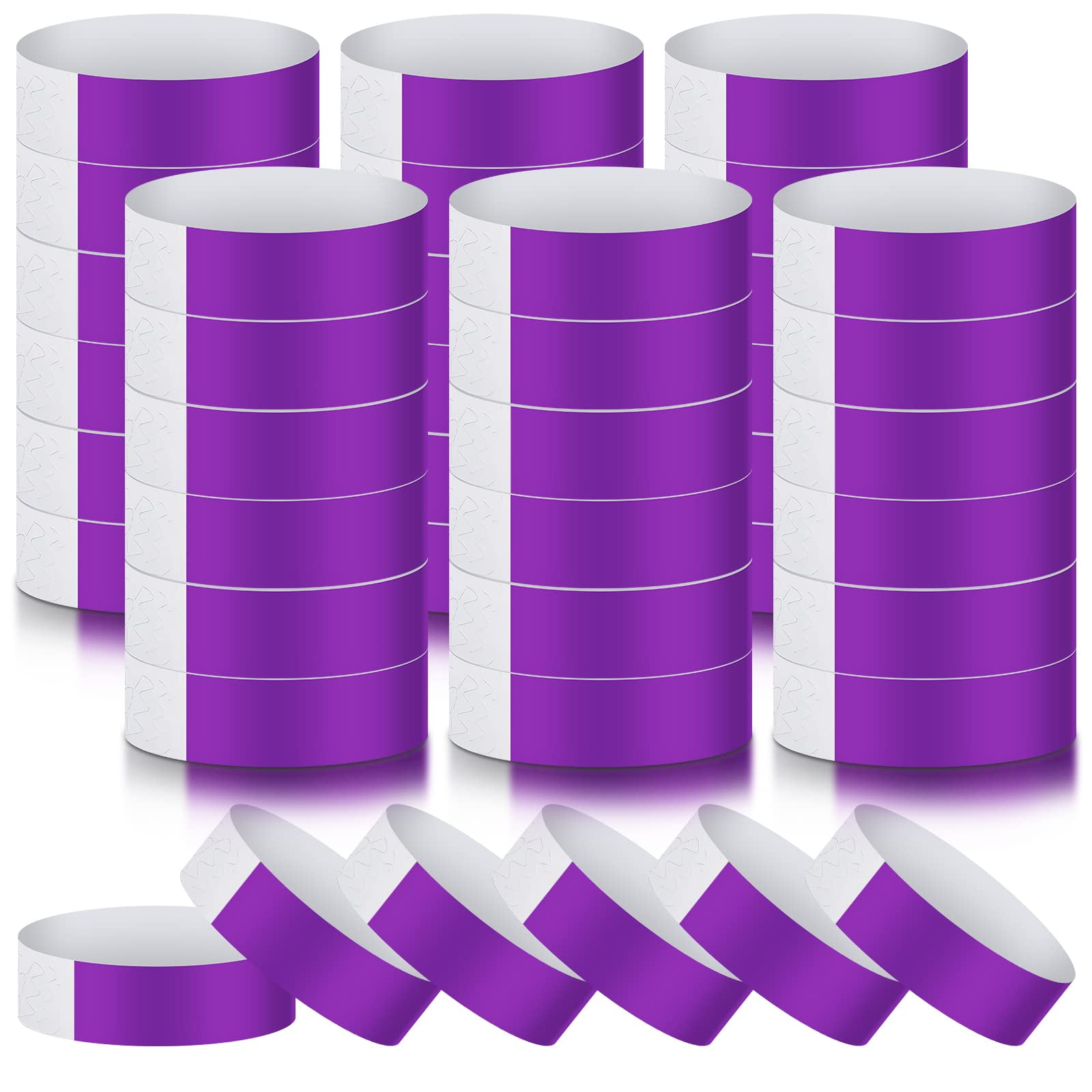 600 Packs Paper Wristbands for Events Neon Party Wristbands Colored