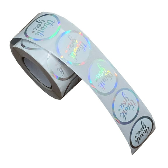 600 Pcs 1.5" Thank You Stickers Iridescent Sticker for Gift Wrapping Invitations Cards Party Favors