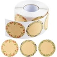thumbnail image 1 of 600-Piece 2-Inch Kraft Canning Jar Labels With Floral Gift Tag Stickers For Spice Bottles Food Containers Lids, 1 of 7