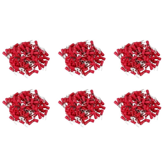 600 Pcs 4mm Fork AWG 22-16 Pre Insulated Terminal Cable Lug