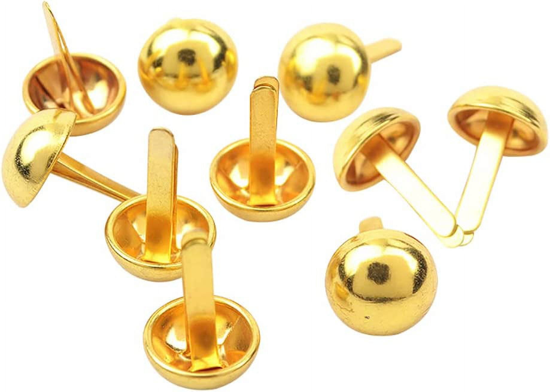 600 Pcs 8 x15mm Metal Paper Fasteners Large Round Head Brads Split Pins