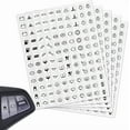 thumbnail image 1 of 600 Pcs Car Switch Panel Stickers 40 Designs Auto Switch ID Label Decals Black Dash Board Switch Label Decals DIY, 1 of 9