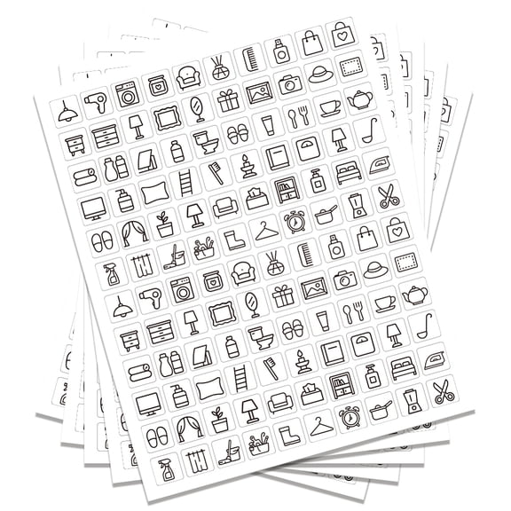 600 Pcs Chore Planner Stickers Calendar Sticker Book Planner Stickers Waterproof Switch Panel Labels Decals for Decorating Planning Scrapbooking