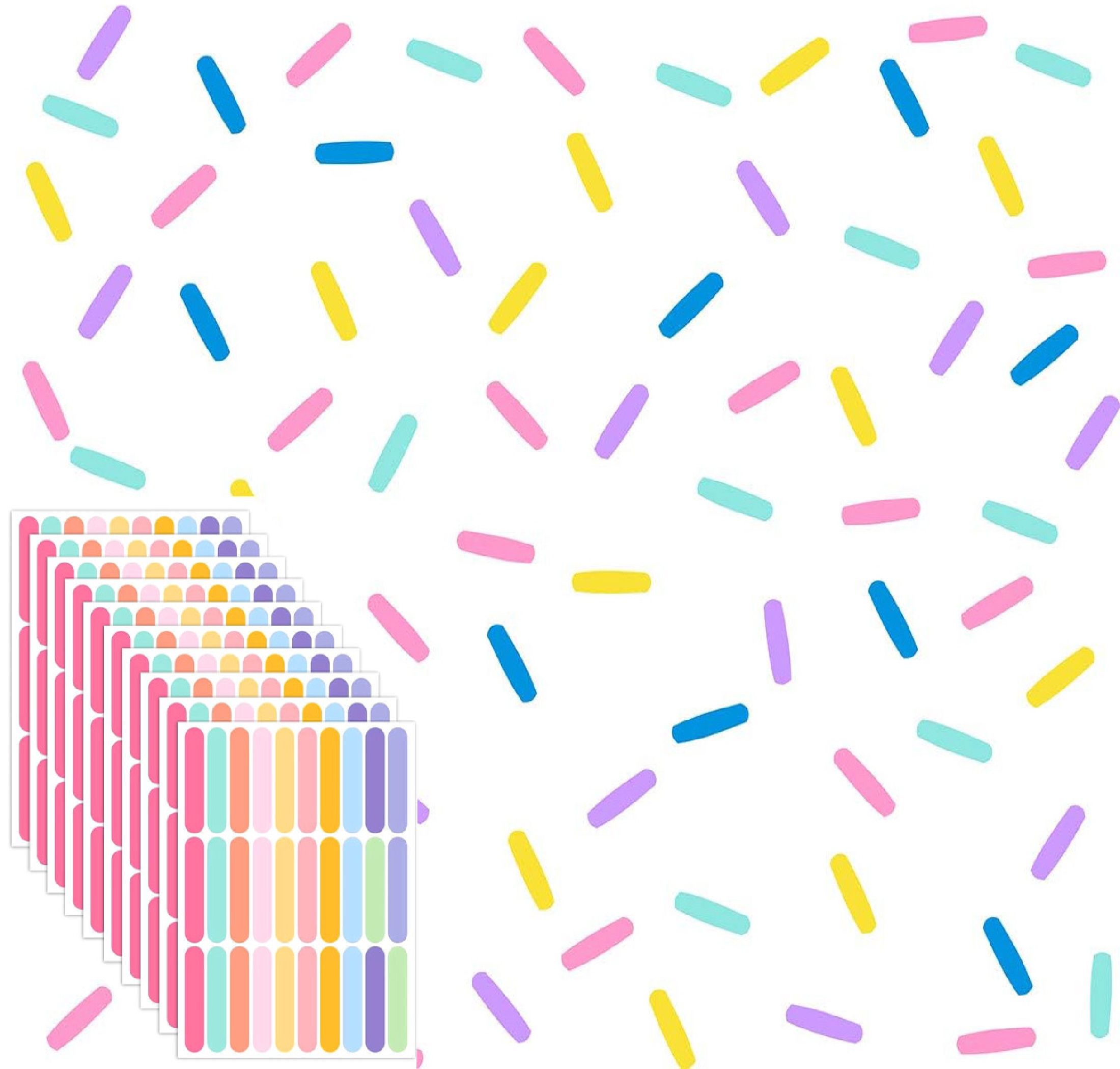 Sprinkle Sticker 600 Pcs Confetti Wall Decals,Bexikou Removable Sprinkle Wall Stickers ...