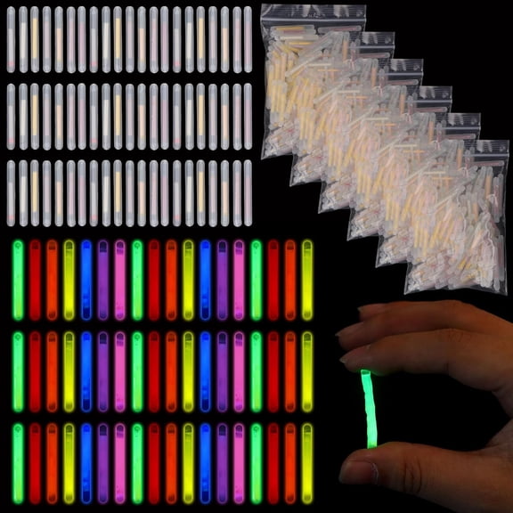 600 Pcs Fishing Glow Sticks Bulk 1.5 Inch Mini Glow Sticks Small Glow in The Dark Bobbers Night Fishing Glow Stick Rod Tip Glow Sticks Underwater Light Stick for Rave Easter Halloween Christmas Decor