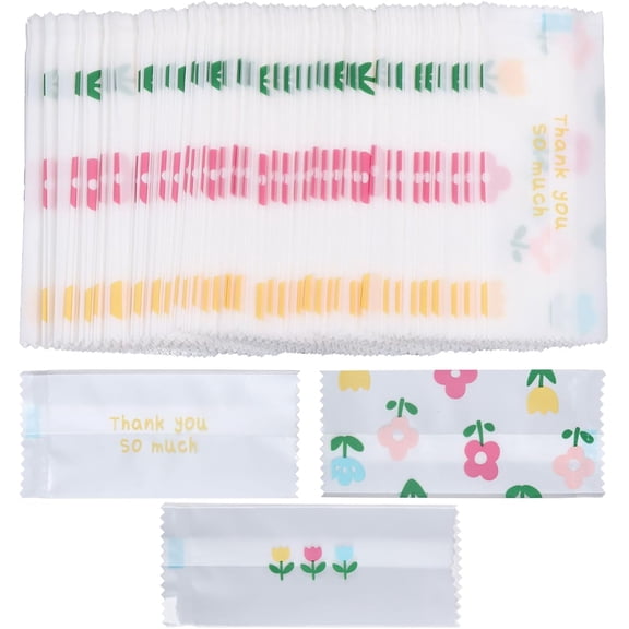 600 Pcs Flower Nougats Candy Bags Candy Wrappers Nougat Candy Wrappers Nougat Candy Wrappers Packing Bags Pouch Caramels Gift Candy Wrappers for DIY Party Supplies