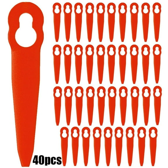 600 Pcs Grass Trimmer Plastic Blades Lawn Mower Brush Cutter Head Blade for STIHL FSA 45 Cordless Grass Strimmer