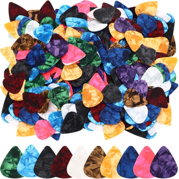 600 Pcs Guitar Picks Bulk Celluloid Picks Plectrums for Electric Acoustic Guitar Thin Medium Heavy Plectrums(10 Colors,0.46, 0.71, 0.96 mm)