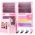 thumbnail image 1 of 600 Pcs Lash Clusters with Color, 9-16mm Color Lash Clusters D-Curl Volume, Waterproof DIY Eyelash Extensions for Home Salon, 1 of 6