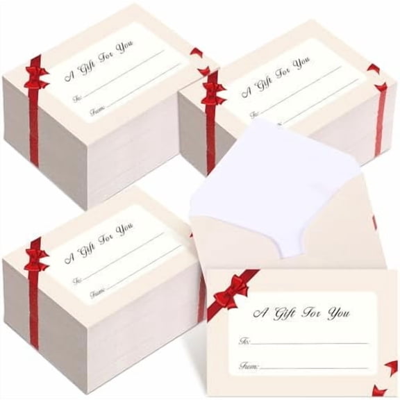 600 Pcs Mini Gift Card Envelopes Holiday Card Sleeves Gift Holder Small Envelopes Bulk for Note Mailing Office Wedding Birthday Party, 3.69 x 2.69 in(Red,Bow)