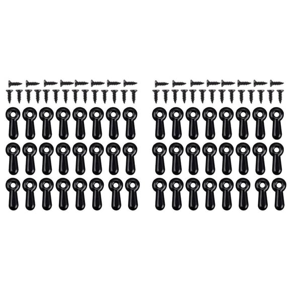 600 Picture Turn Button Fasteners Hardware and 600 Screws for Craft, Hanging, Drawing, Black