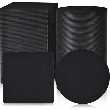 Pieces Disposable Paper Coasters, Thickened (.MM) Bar Coasters Bulk Absorbent Cardboard Blanks for Drinks DIY Arts Crafts Wedding Party Gifts Education, , Round