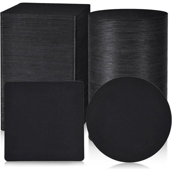 Pieces Disposable Paper Coasters, Thickened (.MM) Bar Coasters Bulk Absorbent Cardboard Blanks for Drinks DIY Arts Crafts Wedding Party Gifts Education, , Round