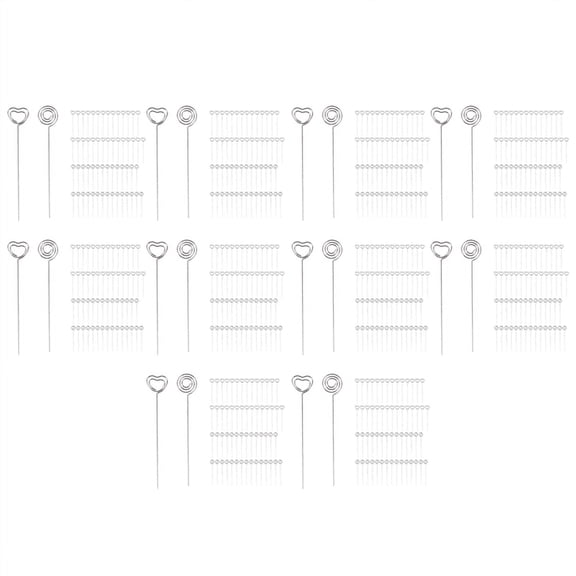 600 Pieces Metal Wires Memo Clip Note Card Holders Table Number Photo Stand for Wedding Party Cake Decor