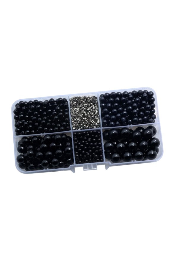 600 Pieces Round Beads Crafting Beads Loose Beads Glossy ABS Material for DIY Bracelets Necklaces Earrings Projects