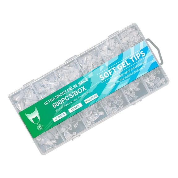 600 Pieces Short Half Covers Nails Tips Designed For Natural Fit And Easy Polish Application Great For Wedding Parties
