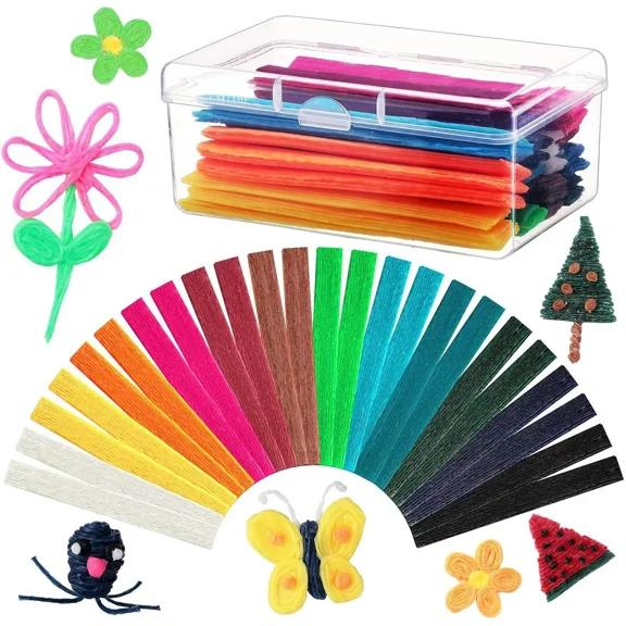 600 Pieces Wax Craft Sticks Bendable Sticky Yarn Molding Sculpting 13 Colors DIY School Project Box