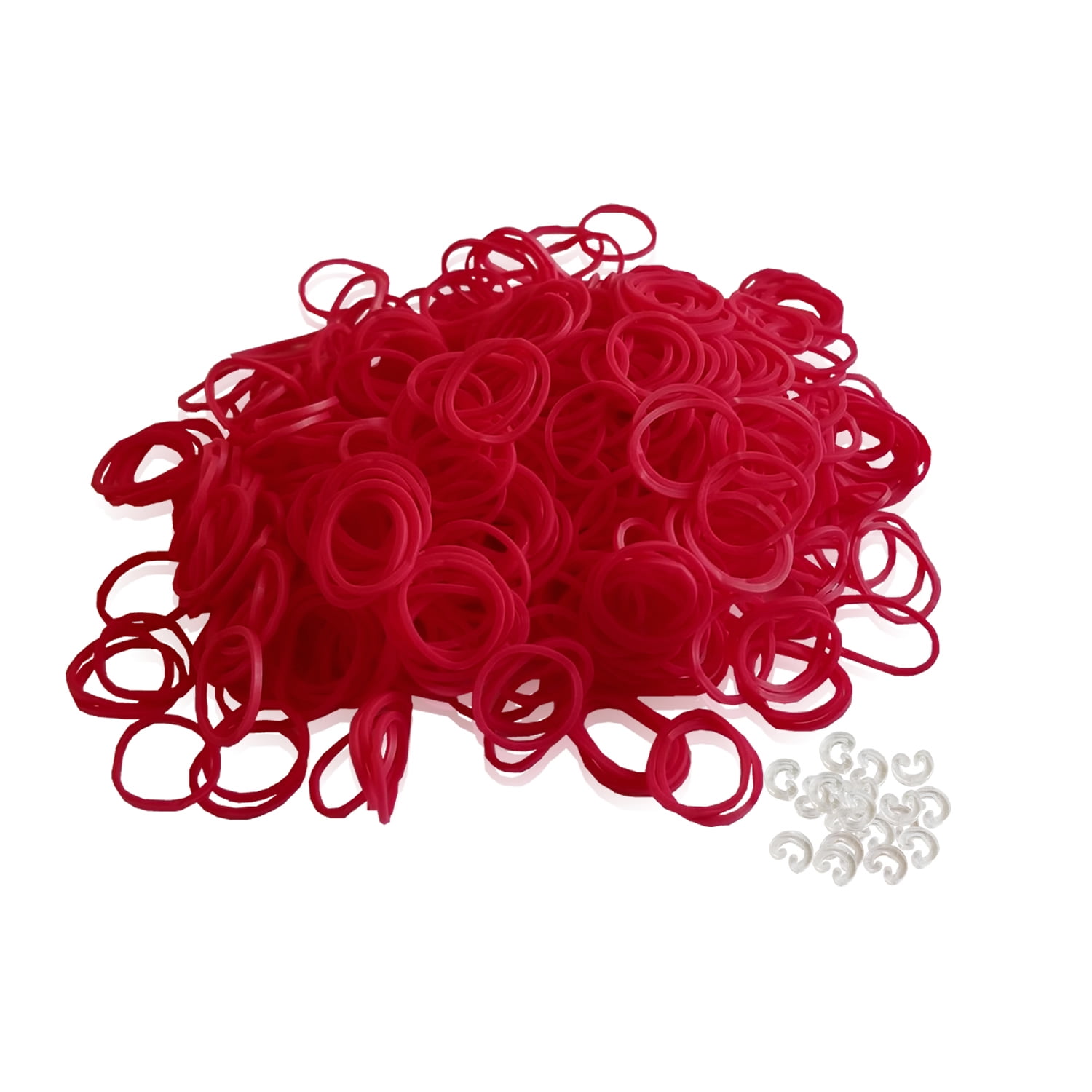 600 Refillable RED Rubber Loom Band for Bracelet Necklace DIY