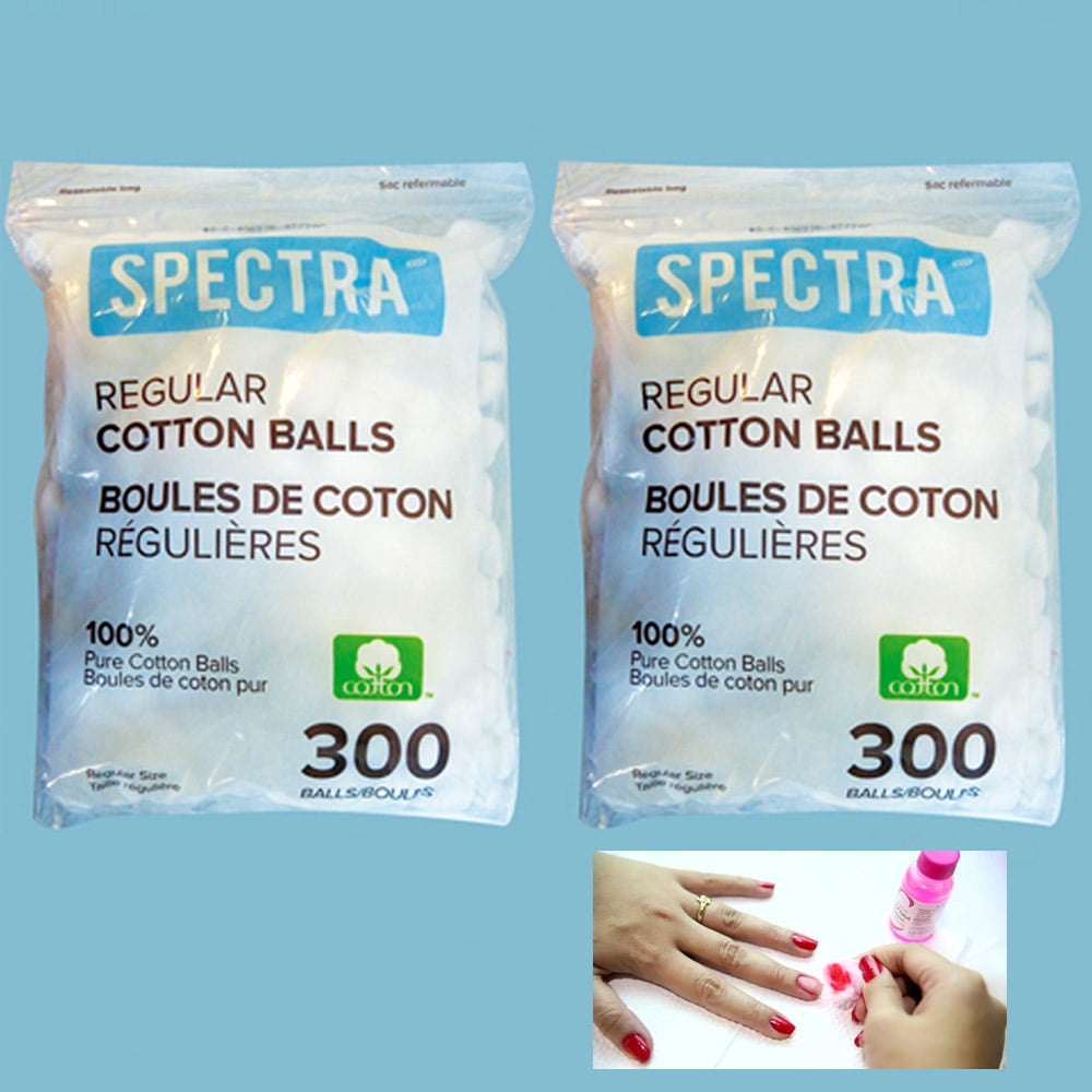 DecorRack 600 Small Cotton Balls for Make-Up, Nail Polish Removal, Pet  Care, Applying Oil Lotion or Powder, Made from 100% Natural Cotton, Soft  and