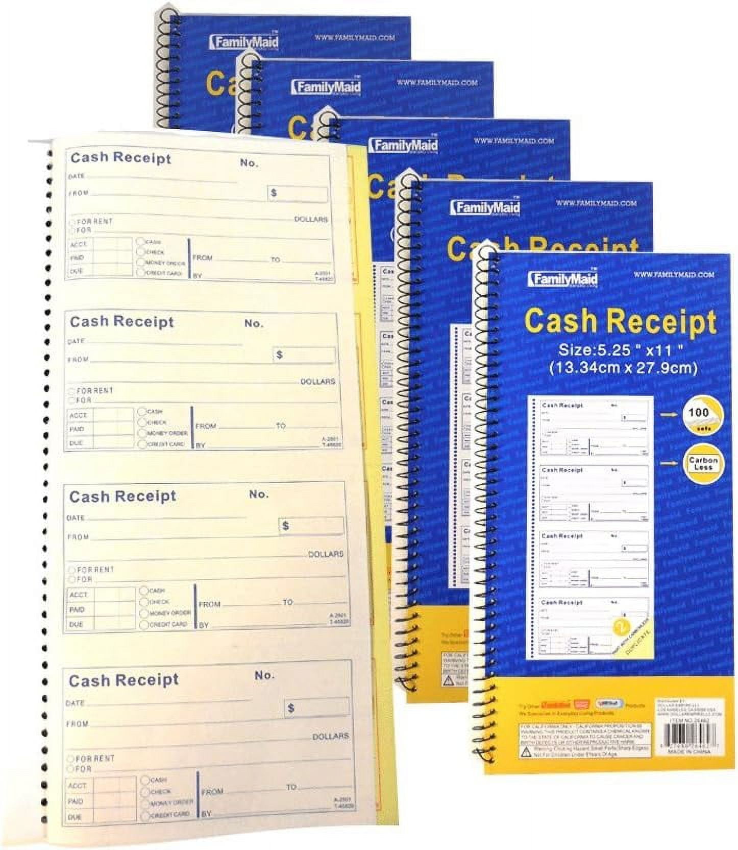 600 Sets Per Order Cash Money Rent Receipt Invoice Record Guest Check