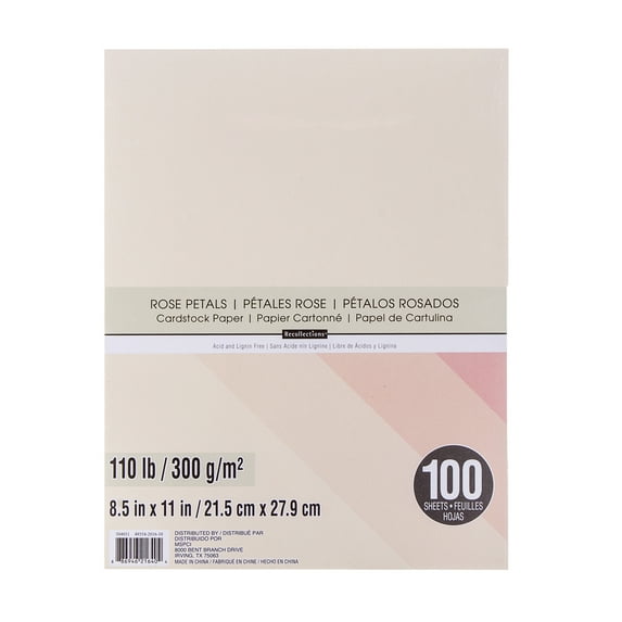 600 Sheets Rose Petals 8.5" x 11" Cardstock Paper by Recollections - Acid and Lignin Free Paper for Scrapbooks - Arts & Crafts - Bulk Pack
