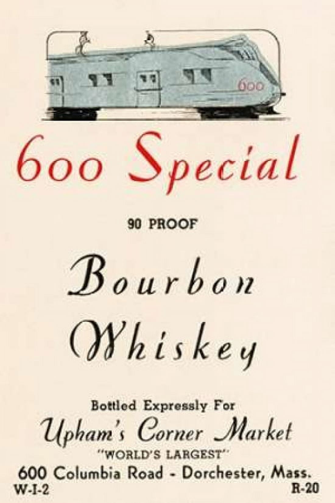 600 Special Bourbon Whiskey Canvas Art - Vintage Booze Labels (24 x 36)