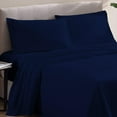 thumbnail image 1 of 600-TC Egyptian Cotton RV Camper - RV Sheets - 4 Piece Bed Set for Campers RV Short Queen 60" x 75" Sheets for RV Short Queen Sheet Set 6" Deep Fitted Sheet Luxury Soft (Navy Blue), 1 of 6