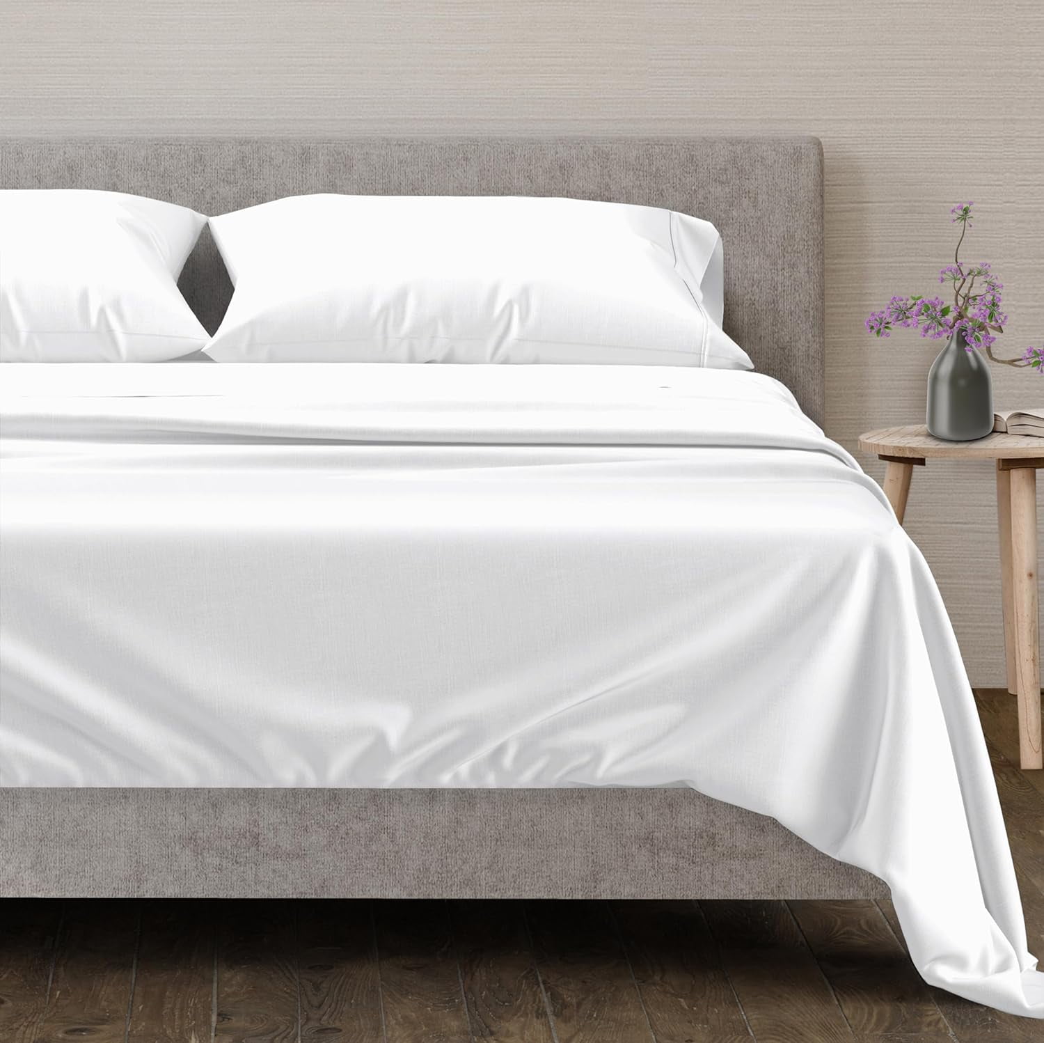 600 TC Egyptian Cotton Sheets Queen Size Luxury Cooling Bedsheets for