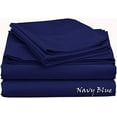 thumbnail image 1 of 600 THREAD COUNT { CHOOSE SOLID SHEETS COLOR } Fast Delievery - King Size - Solid Colors { Navy Blue } with Deep Pocket 19" Inches, 1 of 1
