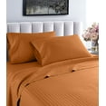 thumbnail image 1 of 600 Thread Count 100% Egpytian Cotton Striped Sheet Set - Deep Pocket Sheets (Queen, Spice), 1 of 5