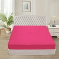 thumbnail image 1 of 600 Thread Count 100% Egyptian Cotton 3-Piece Fitted Sheet ( 1 Fitted Sheet + 2 Pillow Covers) 15 Inches Deep Pocket Size Olympic-Queen Color Hot Pink Solid, 1 of 6