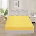 thumbnail image 1 of 600 Thread Count 100% Egyptian Cotton 3-Piece Fitted Sheet ( 1 Fitted Sheet + 2 Pillow Covers) 30 Inches Deep Pocket Size Olympic-Queen Color Gold Stripe, 1 of 6