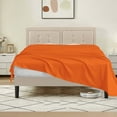 thumbnail image 1 of 600 Thread Count 100% Egyptian Cotton 3-Piece Flat Sheet (1 Flat + 2 Pillow Covers) Size Full Color Orange Solid, 1 of 5