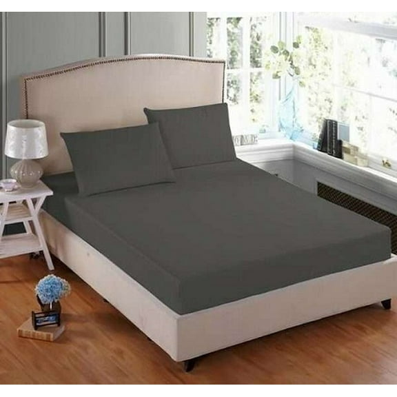 600 Thread Count 100% Egyptian Cotton Hotel Quality King Fitted sheet Extra Deep Fit 16 Inches White Ultra Soft Luxury