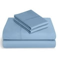 thumbnail image 1 of 600-Thread-Count 100% Egyptian Cotton Sheet Set, 4-Piece Sheets Sets, 12" Deep Pocket of Fitted Sheet - Queen XL, Light Blue Solid, 1 of 7