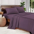 thumbnail image 1 of 600 Thread Count 100% Long Staple Egyptian Cotton Soft Combed, 4 Piece Sheets Set, Smooth & Soft Sateen Weave, Luxury Hotel Collection Bedding, Deep Pocket Fitted (California King, Plum Solid), 1 of 1