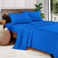 thumbnail image 1 of 600 Thread Count 100% Long Staple Egyptian Cotton Soft Combed, 4 Piece Sheets Set, Smooth & Soft Sateen Weave, Luxury Hotel Collection Bedding, Deep Pocket Fitted (Full XL, Royal Blue Solid), 1 of 1