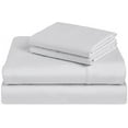 thumbnail image 1 of 600 Thread Count, 4 Piece Bed Sheet Set, 100% Egyptian Cotton, Luxurious Bed Sheet Set, 14" Deep Pocket - Queen - White Solid, 1 of 6
