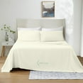 thumbnail image 1 of 600 Thread Count 4 Piece Quality Sheet Set 12 Inch Deep Pocket 100% Egyptian Cotton Color Ivory Size Twin XL, 1 of 5