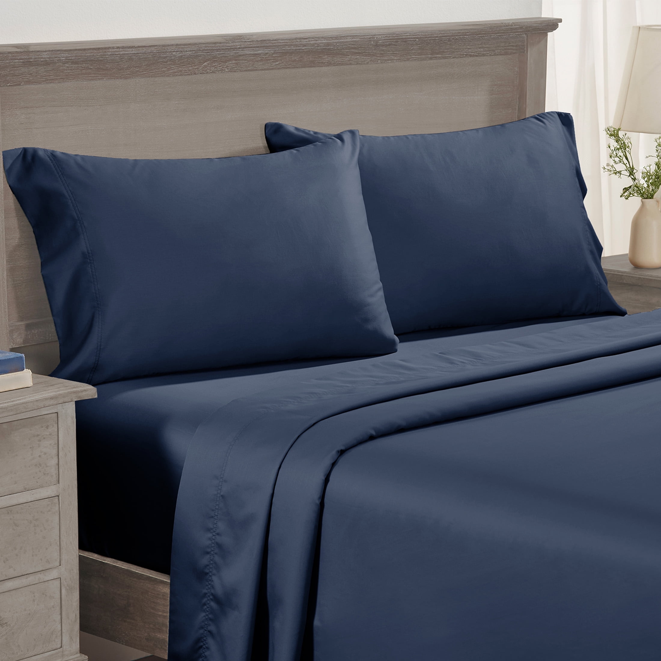 600 Thread Count Best 100 Cotton Sheets Royal Navy Blue Extra