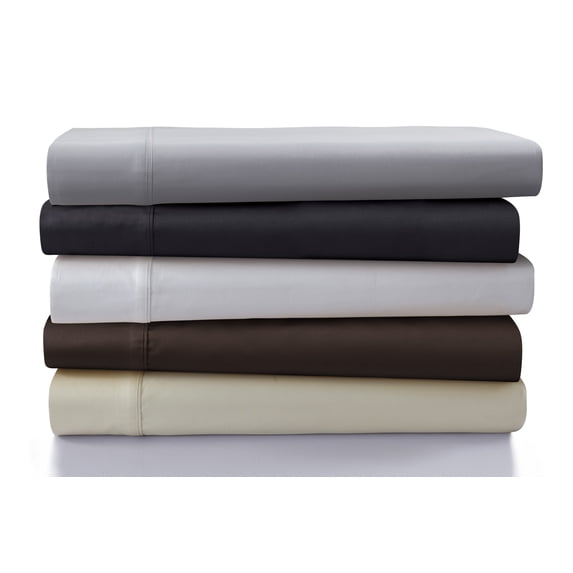 Tribeca Living Sateen 600-Thread Count Egyptian Cotton Deep-Pocket Sheets Color: Silver Size: CAL KING