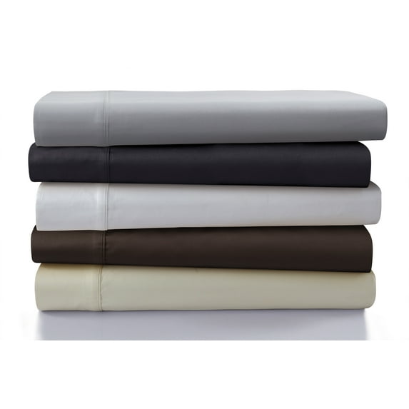 600 Thread Count Cotton 6-Piece Deep-Pocket Sheet Set - Queen Steel