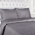 thumbnail image 1 of 600 Thread Count Cotton Blend Polka Duvet Set, Full/ Queen, Grey, 1 of 7