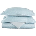 thumbnail image 1 of 600-Thread Count Cotton-Rich Wrinkle-Resistant Paisley Duvet Cover Set Blue / Twin, 1 of 1
