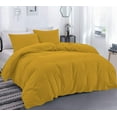 thumbnail image 1 of 600 Thread Count Egyptian Cotton 3-PCs Duvet Cover Set { Zipper Closure } Emperor, Gold Solid, 1 of 4
