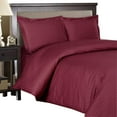 thumbnail image 1 of 600 Thread Count Egyptian Cotton 3-PCs Duvet Cover Set { Zipper Closure } Full/Queen, Burgundy Stripe, 1 of 4