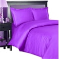 thumbnail image 1 of 600 Thread Count Egyptian Cotton 3-PCs Duvet Cover Set { Zipper Closure } Full/Queen, Purple Stripe, 1 of 4