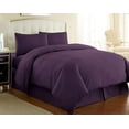 thumbnail image 1 of 600 Thread Count Egyptian Cotton 3-PCs Duvet Cover Set { Zipper Closure } Twin/Twin XL, Purple Solid, 1 of 4